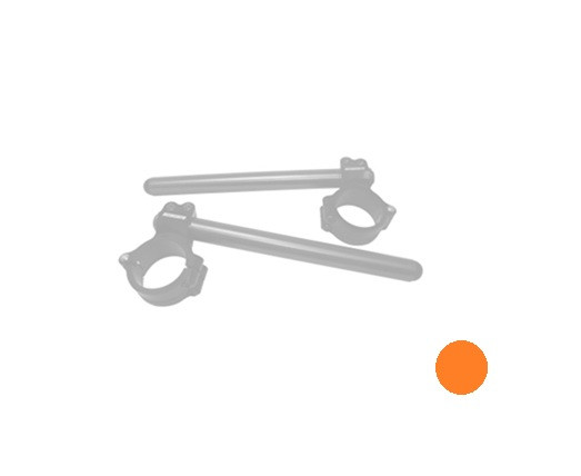 Pair of raised clip-on ACCOSSATO CP004 + 20 mm 10 degrees inclination, orange