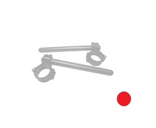 Pair of raised clip-on ACCOSSATO CP004 + 20 mm 10 degrees inclination, red