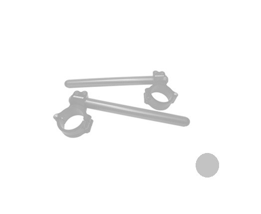 Pair of raised clip-on ACCOSSATO CP004 + 20 mm 10 degrees inclination, silver