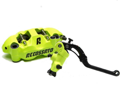 Accossato Kit: Painted Brake Master Cylinder 19X20 (CY043) + Painted Couple of Brake Calipers Distance 108 With ST Brake Pads (PZ004) ACCOSSATO ZY043 Crni
