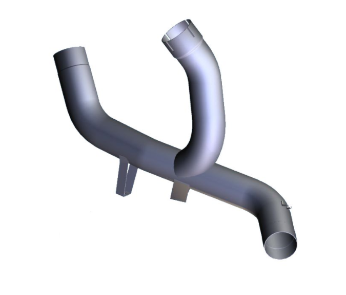 No-kat tube MIVV DOUBLE GUN D.037.C1 Stainless Steel for DUCATI Multistrada 1200 Enduro 2016-2018