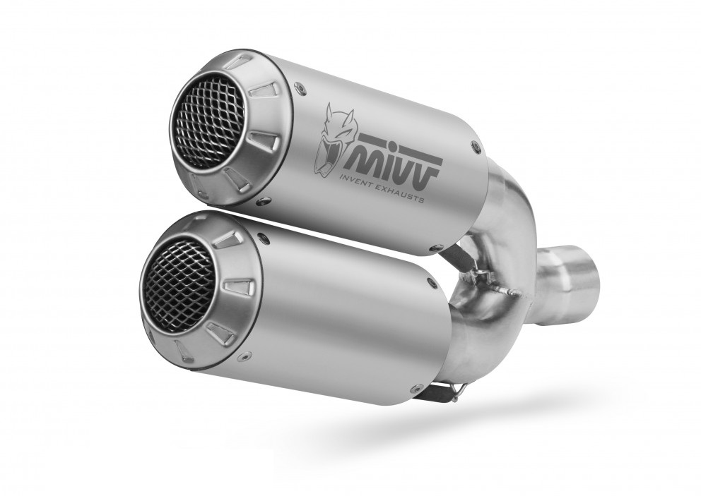 2 Silencers kit MIVV MK3 D.042.SM3X Stainless Steel