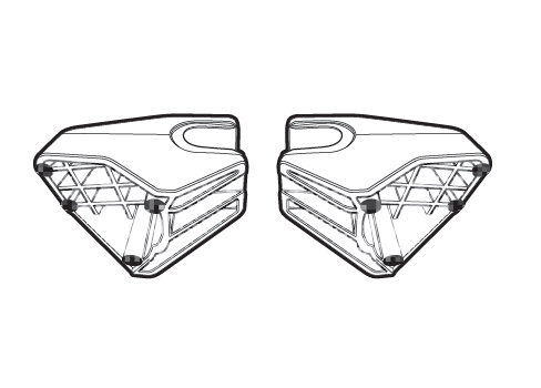 Set of mounts for cases SHAD D1B3613PR for SH35 and SH36