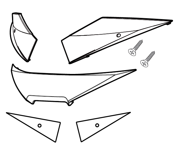 Reflectors SHAD D1B39CAR for SH39 white