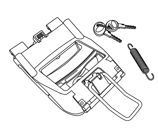Locking mechanism SHAD D1B45MAR for SH40 and SH45