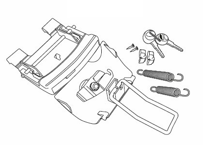 Locking mechanism SHAD D1B46MAR for SH46