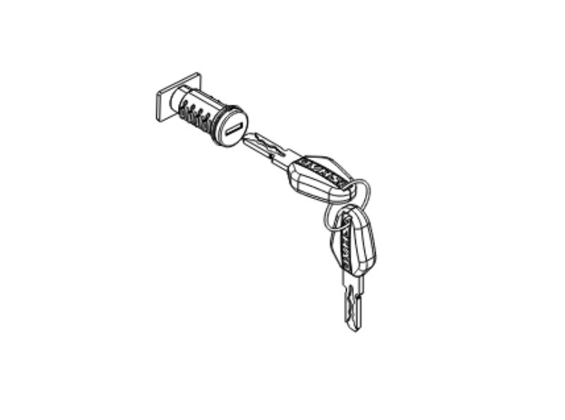 Key + lock kit SHAD D1TRBO1R for TR37, TR48, TR55 and TR50
