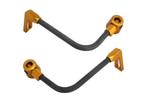 Lever guard ACCOSSATO DE008 with black hose and joint right + left , carbon