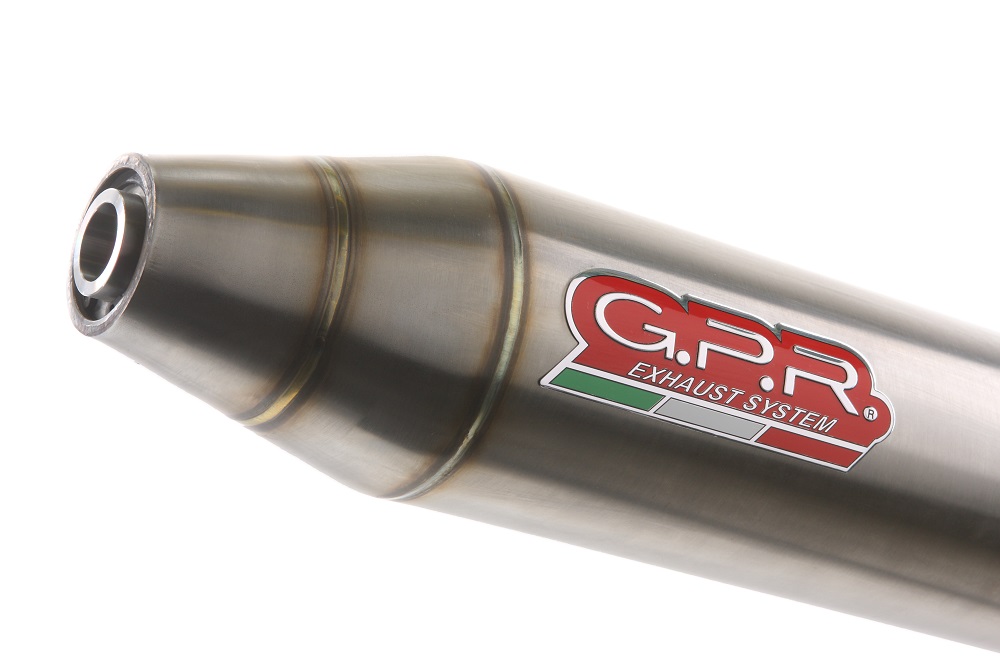 Slip-on exhaust GPR DEEPTONE QUSP.142.DEATV Brushed Stainless steel including removable db killer and link pipe