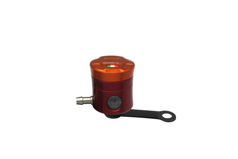 Brake fluid reservoir ACCOSSATO CNC-worked FU057 straight bracket included orange
