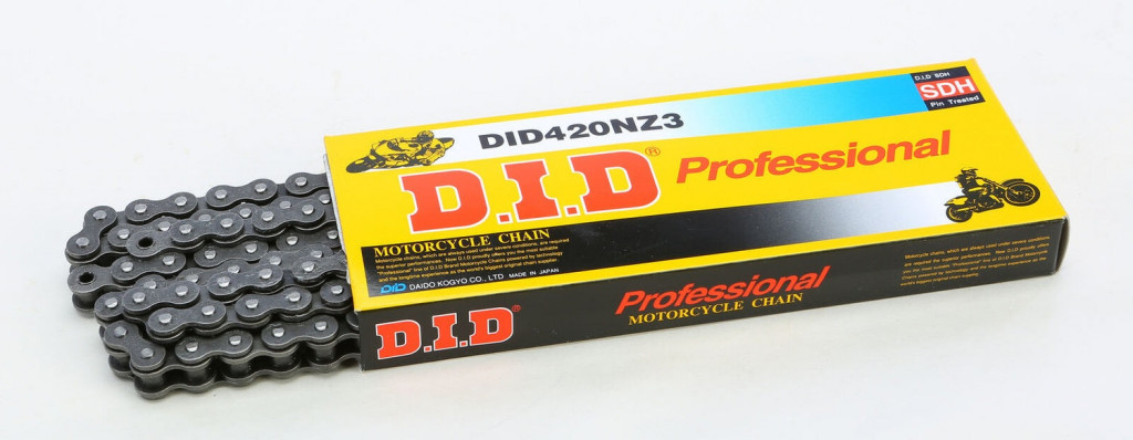 Super Non-O-Ring chain D.I.D Chain 420NZ3 SDH 130 L Steel