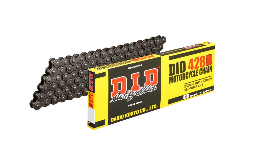 Chain kit D.I.D Chain - Silver chain 428 D, Non-sealed, CHK front sprocket SUPERSPROX, CHK rear sprocket SUPERSPROX for DAELIM VC 125 Advance 1996