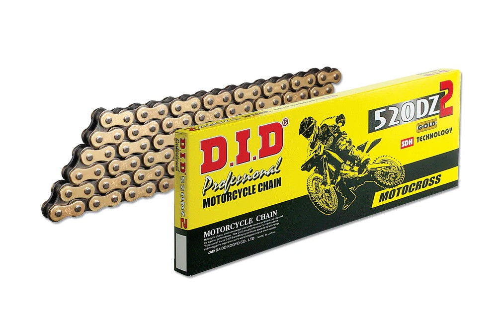 Chain kit D.I.D Chain - Zlat chain 520 DZ, Non-sealed, CHK front sprocket JT, CHK rear sprocket JT for YAMAHA WR 250 1997