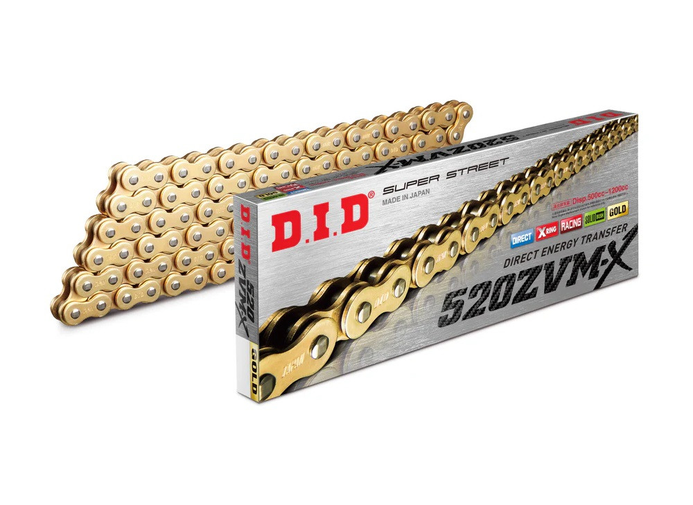 Chain kit D.I.D Chain - Zlat chain 520 ZVM-X, X-ring (X, NX, QX, XS), CHK front sprocket JT CHK rubber cushioned, CHK rear sprocket SUPERSPROX STEALTH for DUCATI Monster 800 S2R Dark 2006