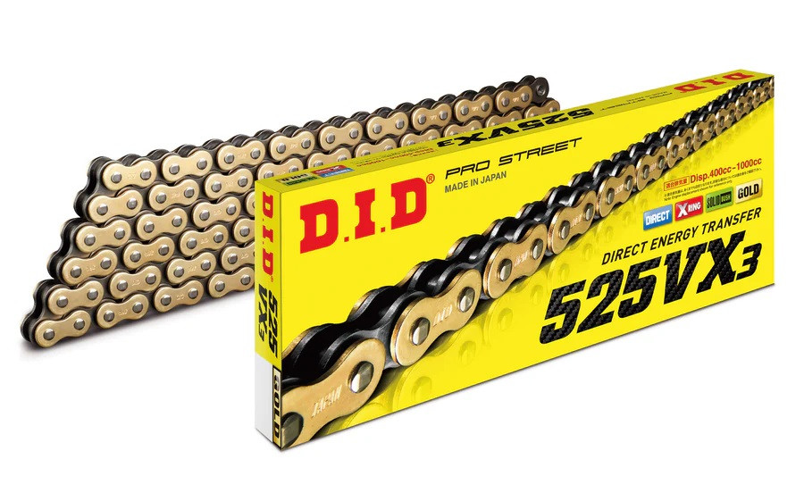 Chain kit D.I.D Chain - Zlat chain 525 VX, X-ring (X, NX, QX, XS), CHK front sprocket SUPERSPROX, CHK rear sprocket SUPERSPROX STEALTH for DUCATI Monster 1100 /S/ABS 2009-2011