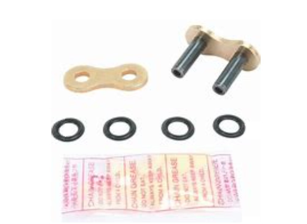 Rivet type connecting link D.I.D Chain 530VX3 ZJ Gold/Black