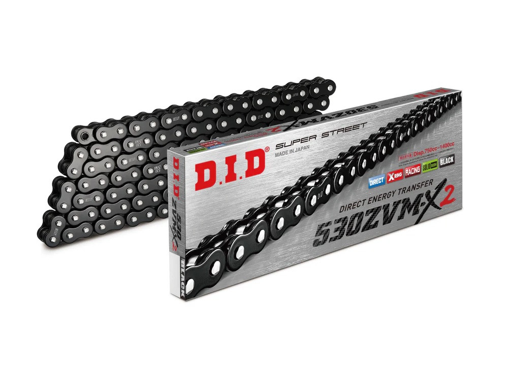 Chain kit D.I.D Chain - Silver chain 530 ZVM-X, X-ring (X, NX, QX, XS), CHK front sprocket JT CHK rubber cushioned, CHK rear sprocket JT for YAMAHA SR 500 1979-1990