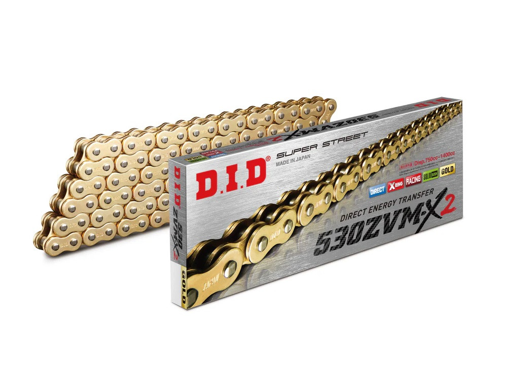 Chain kit D.I.D Chain - Zlat chain 530 ZVM-X, X-ring (X, NX, QX, XS), CHK front sprocket JT CHK rubber cushioned, CHK rear sprocket JT for HONDA CB-X4 1300 1997-1999