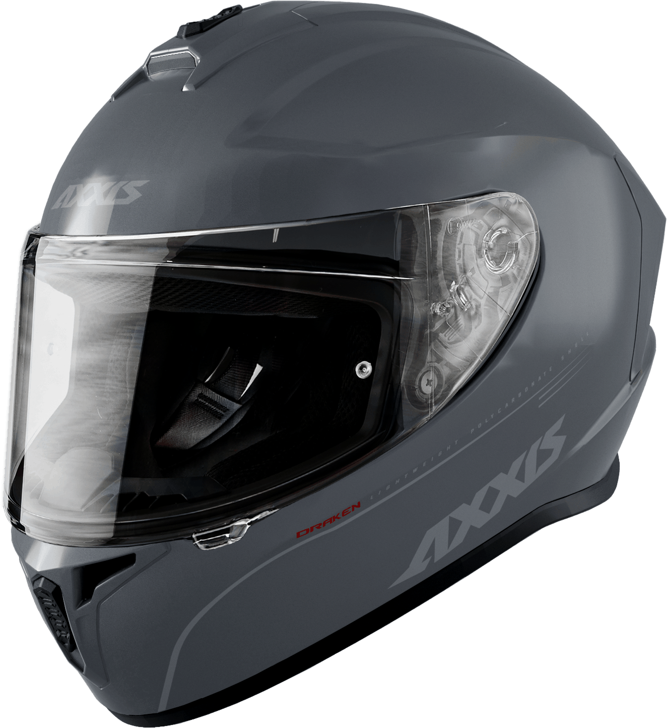 FULL FACE helmet AXXIS DRAKEN ABS solid grey matt S