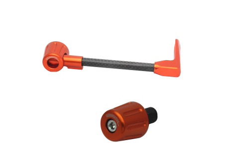 Lever guard in Carbon + left end ACCOSSATO DE009 with black hose and joint right