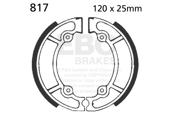 Brake shoe set EBC 817 includings springs