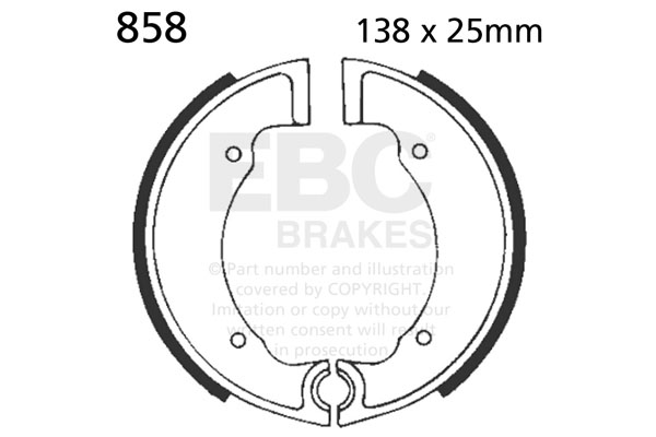 Brake shoe set EBC 858