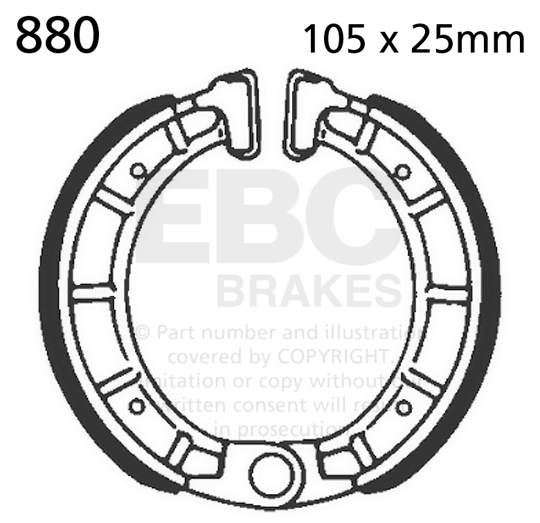Brake shoe set EBC 880