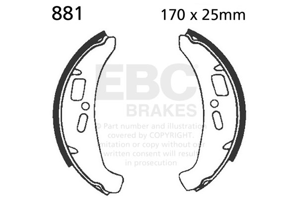 Brake shoe set EBC 881
