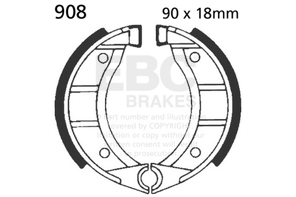 Brake shoe set EBC 908