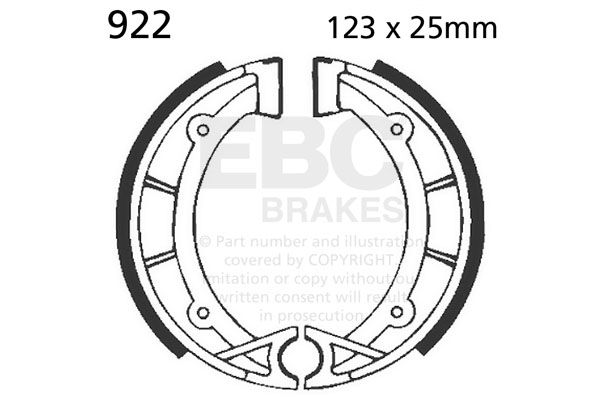 Brake shoe set EBC 922 includings springs