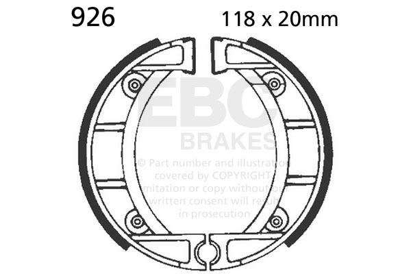 Brake shoe set EBC 926