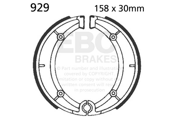 Brake shoe set EBC 929