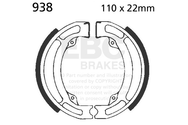 Brake shoe set EBC 938