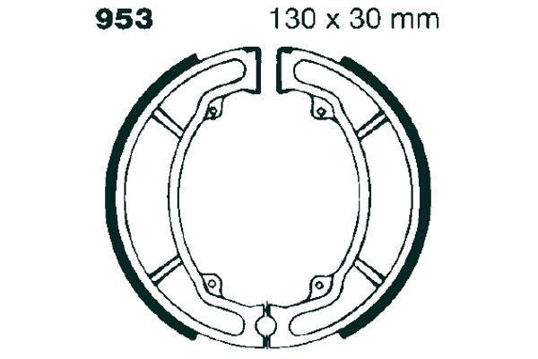 Brake shoe set EBC 953