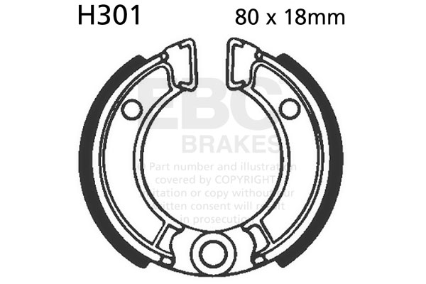 Brake shoe set EBC H301 includings springs