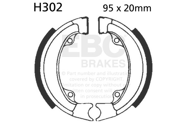 Brake shoe set EBC H302 includings springs