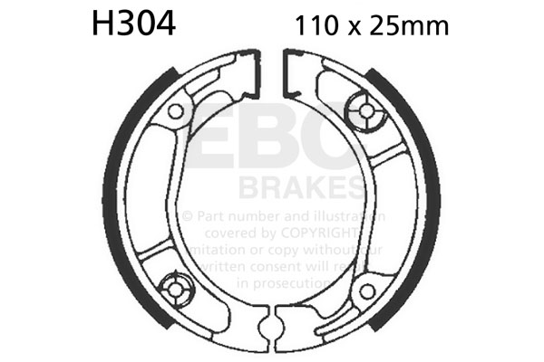 Brake shoe set EBC H304 includings springs