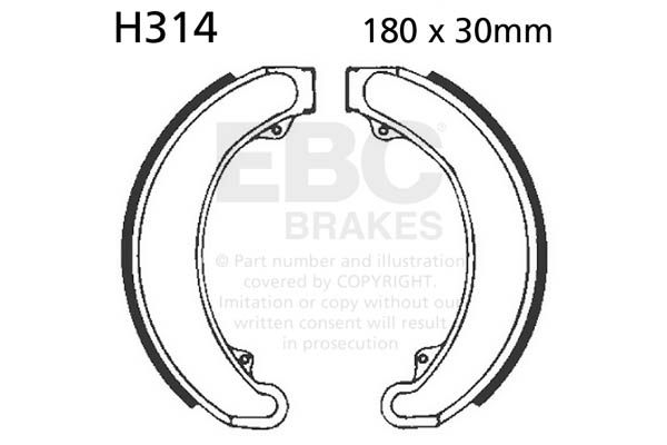 Brake shoe set EBC H314