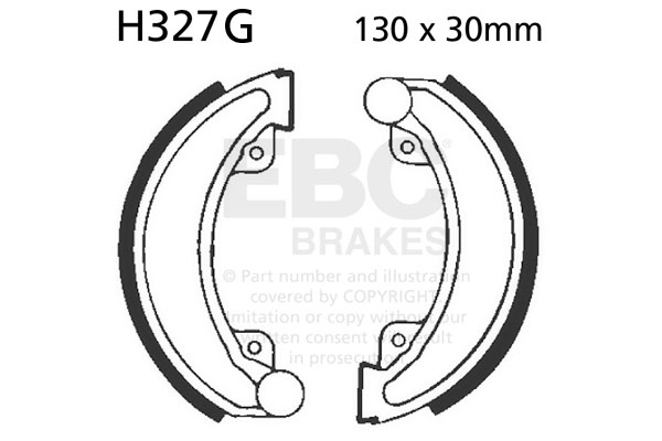 Brake shoe set EBC H327G grooved
