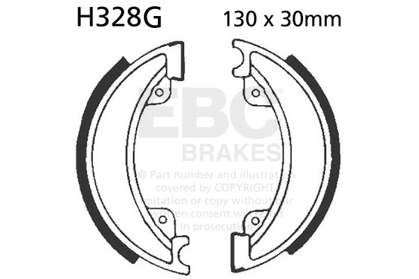 Brake shoe set EBC H328G grooved
