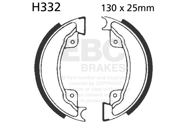 Brake shoe set EBC H332 includings springs