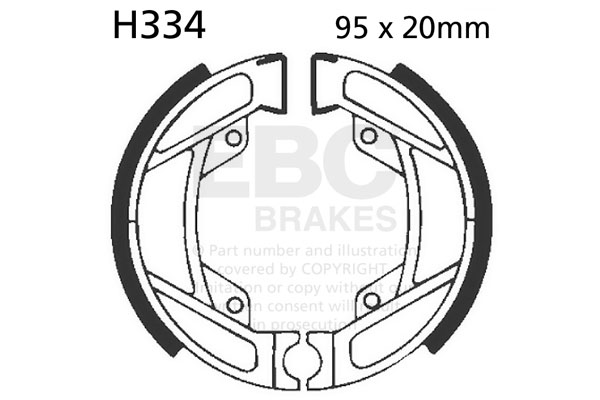 Brake shoe set EBC H334 includings springs