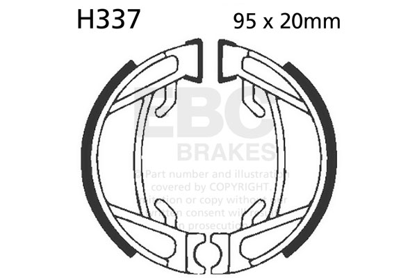 Brake shoe set EBC H337