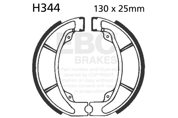 Brake shoe set EBC H344
