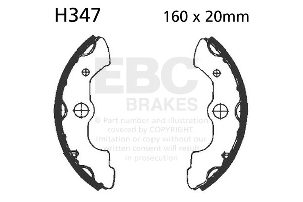 Brake shoe set EBC H347 includings springs