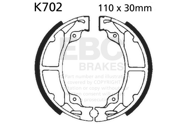 Brake shoe set EBC K702 includings springs