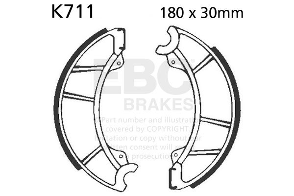 Brake shoe set EBC K711