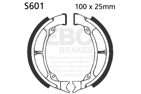 Brake shoe set EBC S601 includings springs