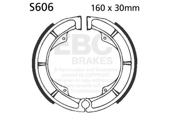 Brake shoe set EBC S606 includings springs