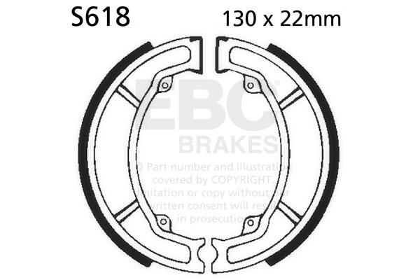 Brake shoe set EBC S618 including springs